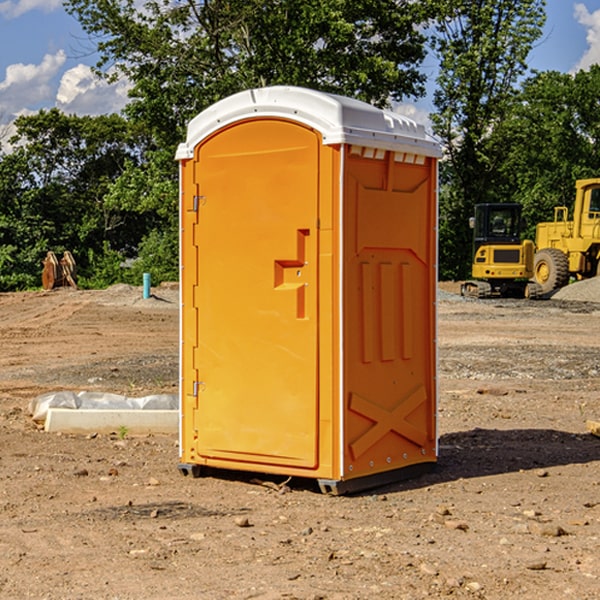 how often are the portable restrooms cleaned and serviced during a rental period in Obernburg